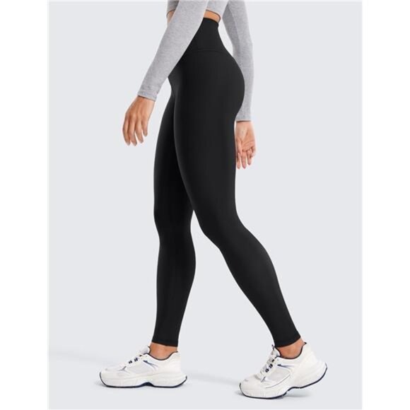 Thermal Fleece Lined Leggings Women 28'' - Winter Warm Workout Hiking Pants - Picture 5 of 8